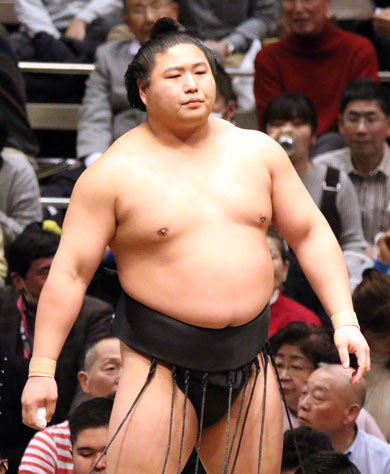 Wakamotoharu at the Kokugikan